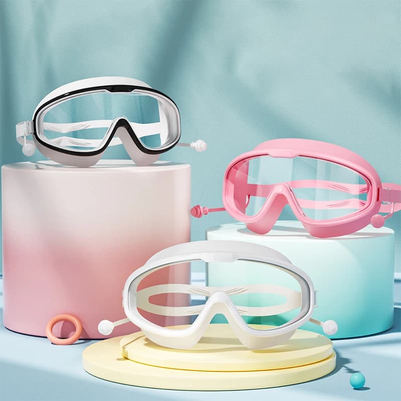 Outdoor Swimwear Large Mounting UV Protection Waterproof Duvet Glasses Professional Sub Glasses With Ear Caps Adult Swimwear