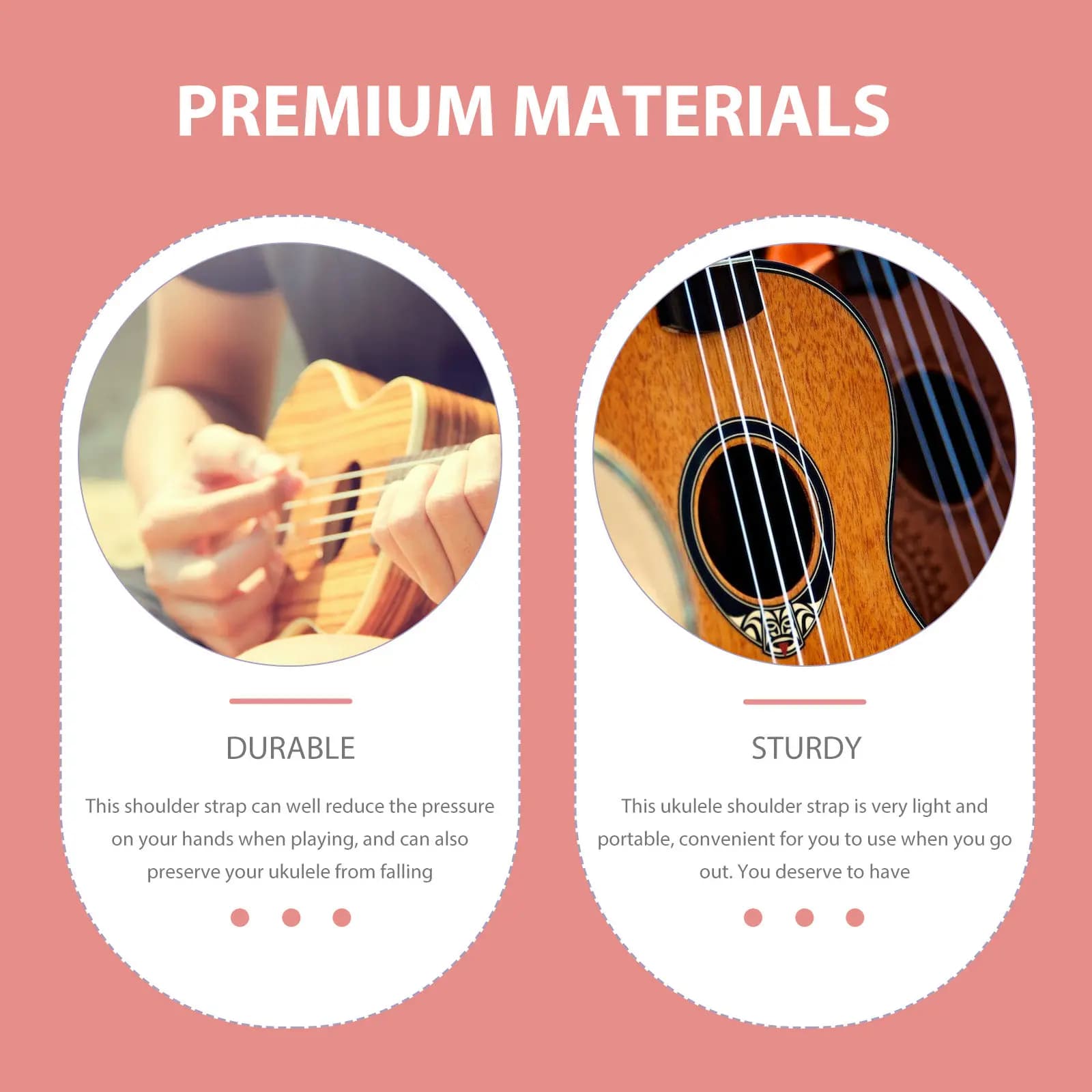 Tracolla Regolabile Premium per Ukulele, Design Pieghevole e Compatto, Resistente all'Usura, Leggera, per Tutte le Dimensioni di Ukulele