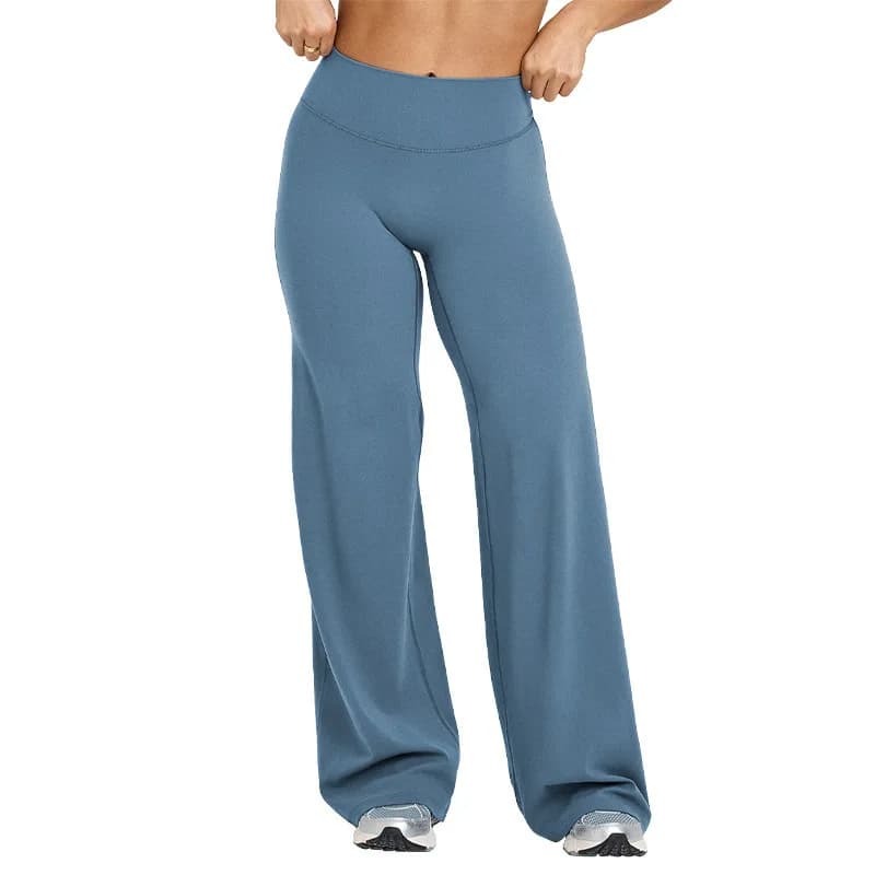 Pantaloni Sportivi a Gamba Dritta in Tessuto Ultra Morbido Effetto Burro, Pantaloni Yoga da Donna a Vita Media, Sensazione Nuda per Palestra, Pilates, Corsa