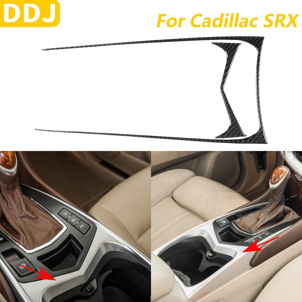 For Cadillac SRX 2010-2016 In Carbon Fiber Gear Shift Wallet Water Frame Trim Covering Accessories Auto Interior Decoration Wall decal