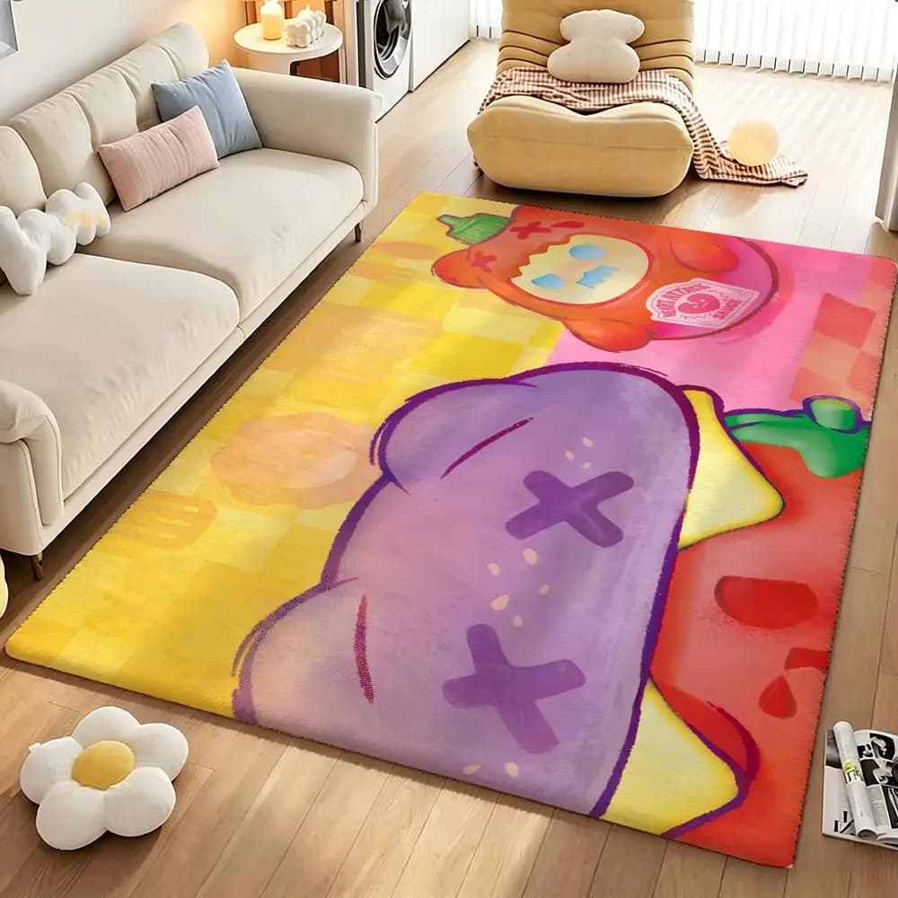 Tappetino B-Boo B-Bear, Morbido Tappeto in Flanella con Personaggi dei Cartoni, Antiscivolo, per Bambini e Ingresso, Adatto per Bagno e Camera da Letto