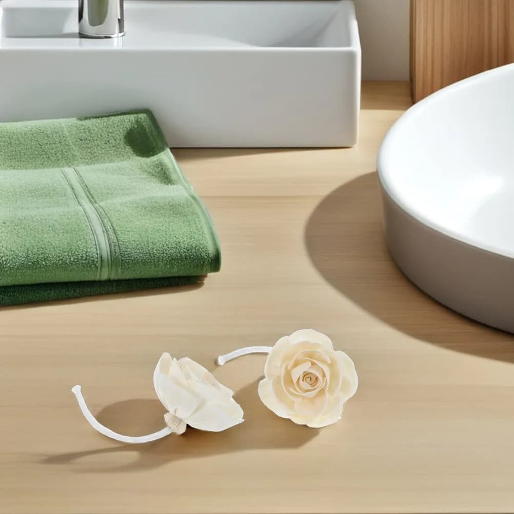 2 Pezzi Fiori Artificiali Realistici con Stoppino in Corda di Cotone per Diffusori di Oli Essenziali, Ideali per Camera da Letto, Soggiorno, Ufficio