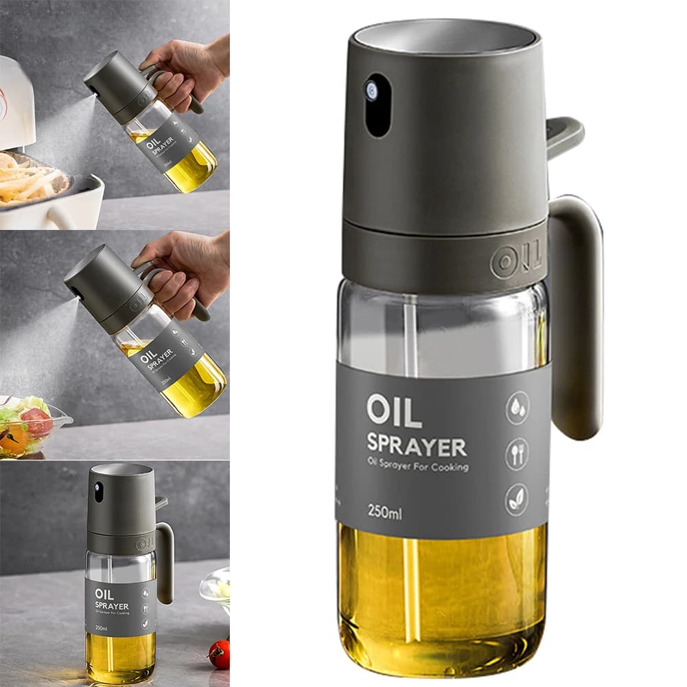 Olive Oil Sprayer 250ML Versatile Anti-rust Rechargeable for Air Fryer Grilled and Cooking