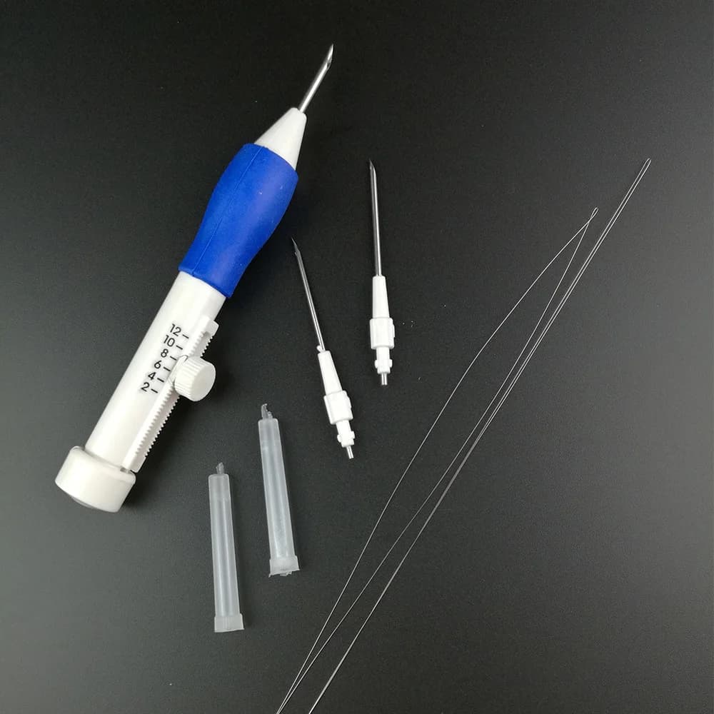 Set di aghi per punzonatura fai-da-te Strumenti per ricamo Ago per punzonatura Strumenti per artigianato a mano Set di aghi per punzonatura fai-da-te con 3 aghi 2 infilatori
