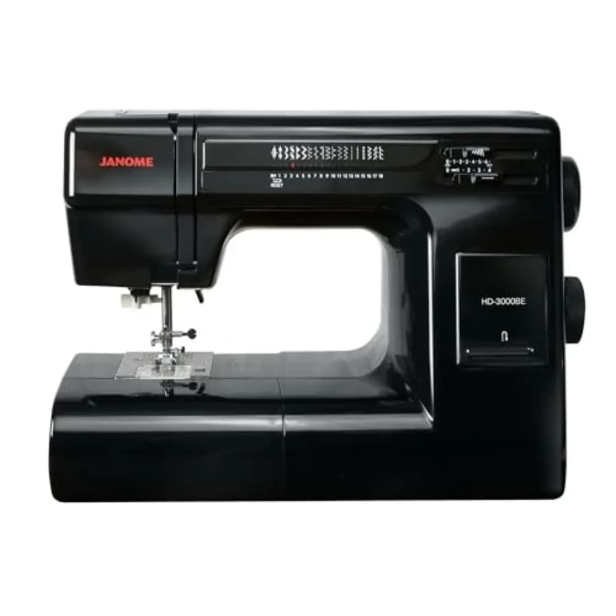 Macchina da Cucire Heavy Duty HD-3000 Edizione Nera con Kit Bonus per Quilting da 6 Pezzi