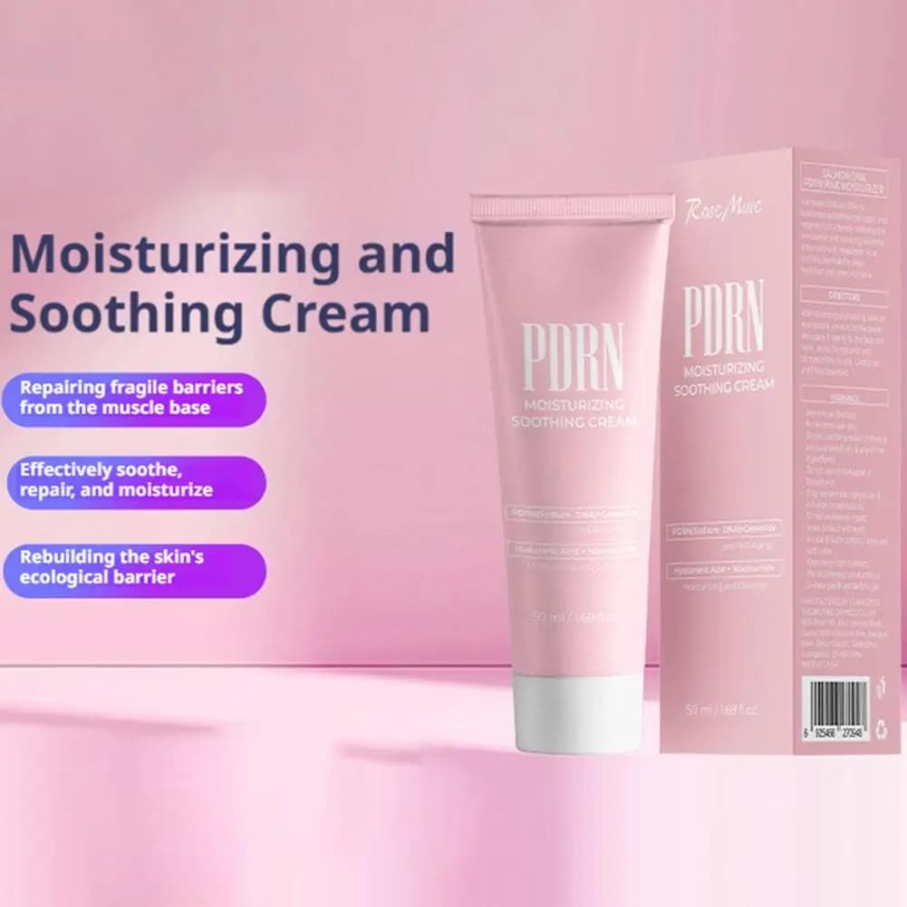 50ml PDRN Moisturizing Soothing Cream Refreshing Gentle Skincare Face Cream Sensitive Skin Repair Hydrating Lotion Regeneration