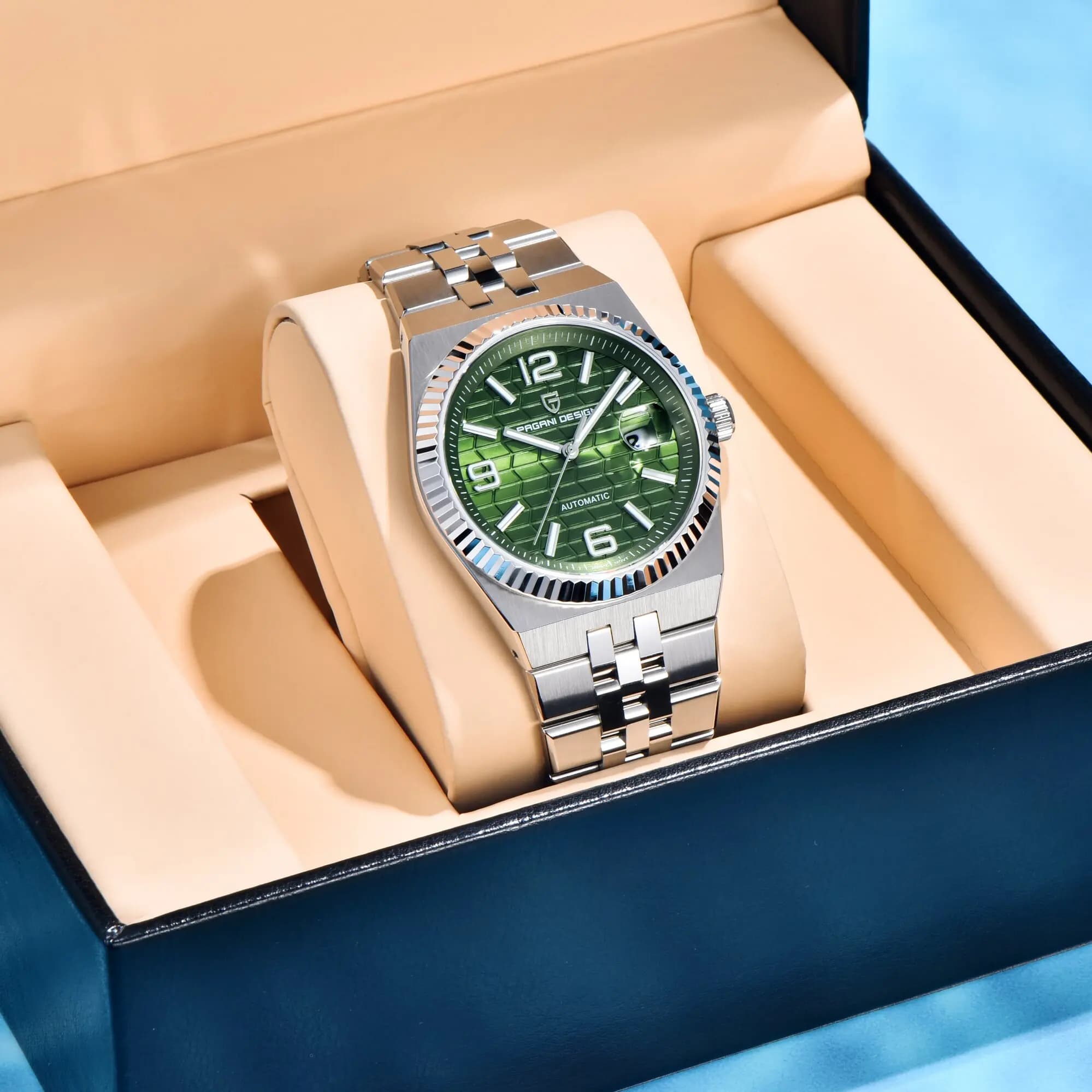 PAGANI DESIGN Men's Automatic mechanical watch Best-Seller, Retro Collection with Sapphire Glass, Date Luminous, Diver