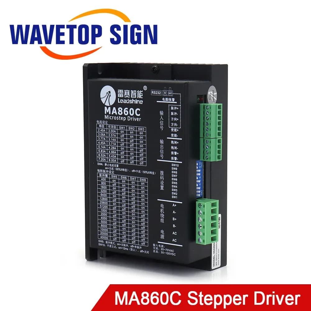 SignkoRay LeadShine Stepper Motor Driver MA860C 2Phase 20-70VAC 30-100VDC for Co2 Laser Engraving and Cutting Machine