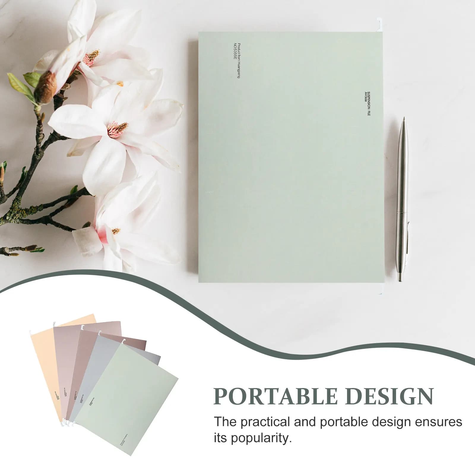 5Pcs Hanging File Folders Office Portable Document Organizer Stable Paper Iron Materials File Folders Receipts Organizer