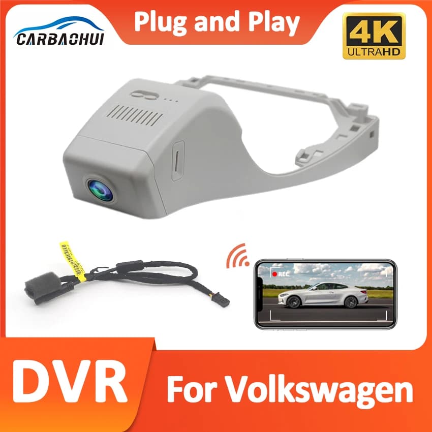 4K UHD 2160P WiFi Auto DVR Video Recorder Dash Cam Plug and Play Auto Accessories For Volkswagen VW ID.7 ID7 VIZZION 2024