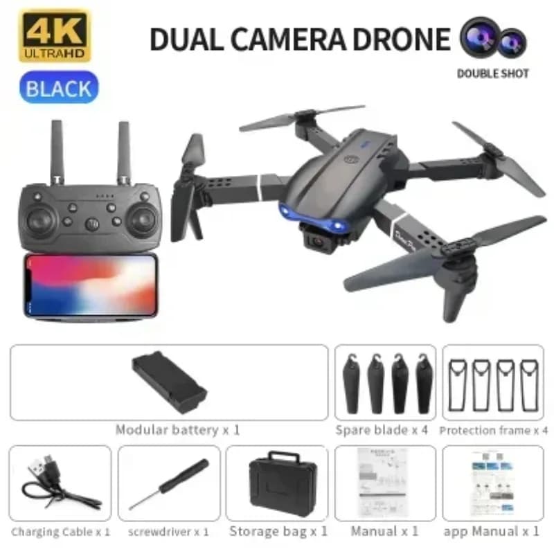Nuovo Drone RC E99Pro Professionale con Doppia Fotocamera HD Grandangolare 4K, Wifi 5G FPV, Elicottero RC Pieghevole, Regalo per Bambini