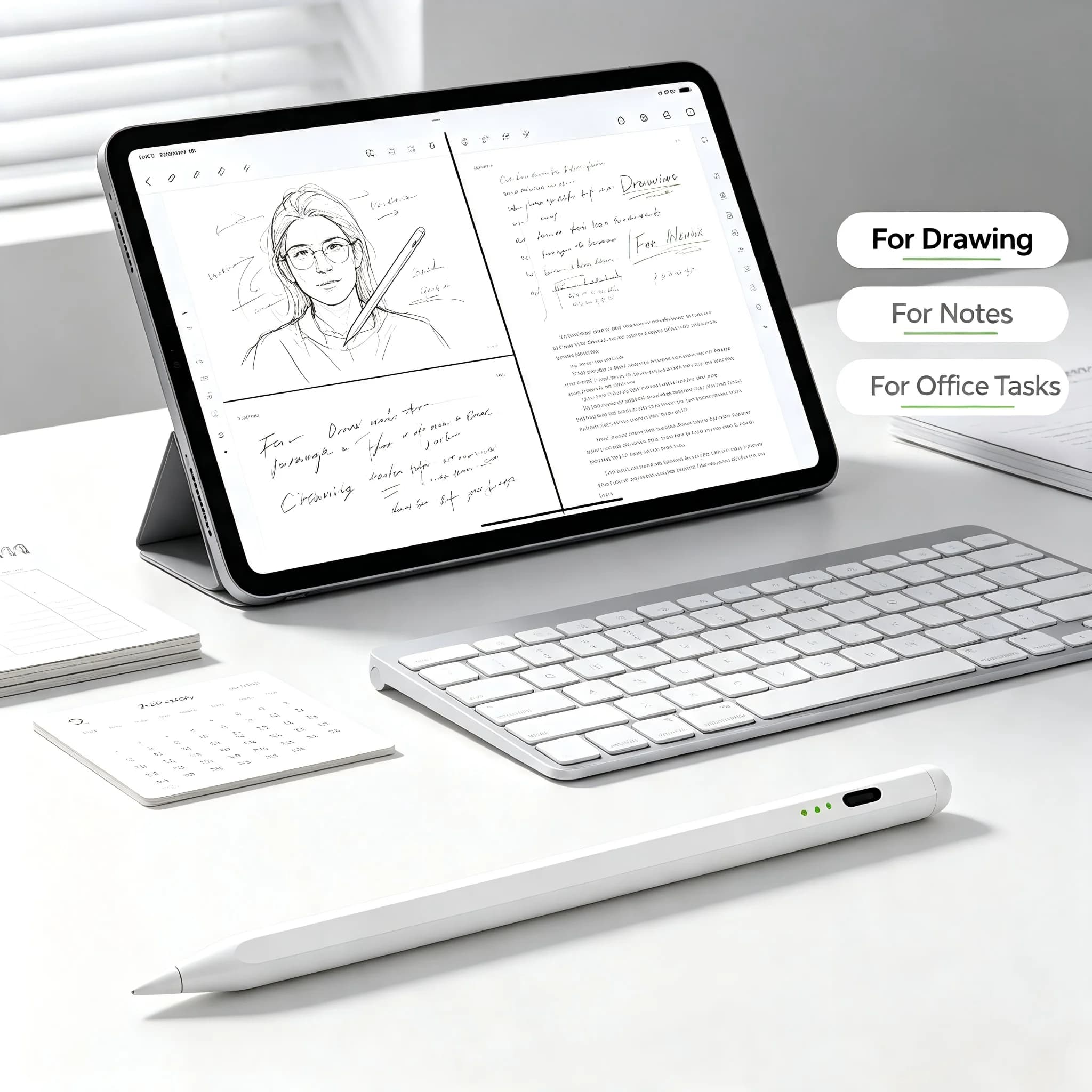 Active Stylus Pen Magnetic Charging Touch Pencil for Apple iPad Drawing Writing, Compatible with 2018-2025 iPad Models