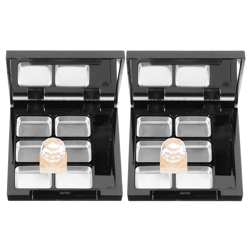 2 Set of Empty Palettes for Lipsticks and Umbrellas, Organizer Multi-Griglia Fai-da-te, Vassoio Portatile per Fard, Palette Trucchi Fai-da-te