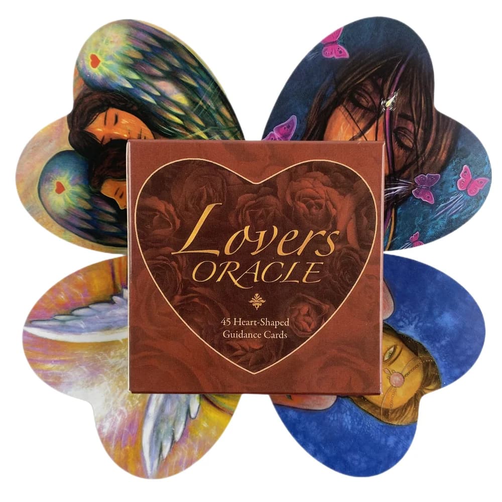 Lovers Oracle Cards A 45 guide a forma di cuore Giochi Borad con mazzo di divinazione del destino inglese