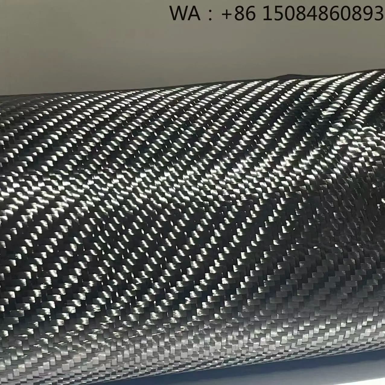 200gsm Twill Woven Carbon Fiber Fabric Roll, Lightweight Durable Cloth for Outdoor Luggage Bags, Household Decoration and DIY Cr
