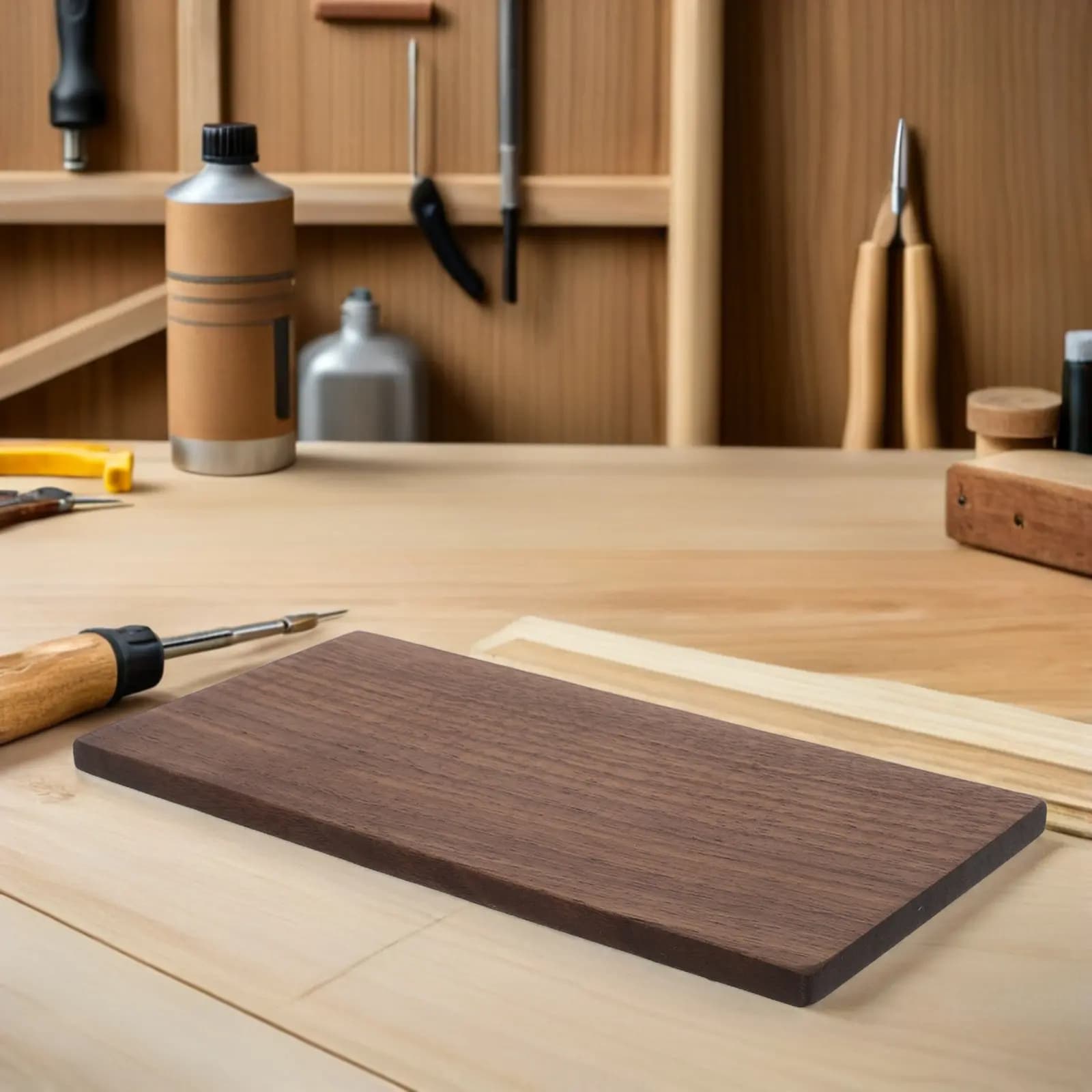 2 Pezzi di Tavole in Legno di Noce Nero, Pannelli di Legno Naturale Spesso, Perfetti per Fai-da-Te, Taglio, Incisione e Forniture per Lavorazione del Legno
