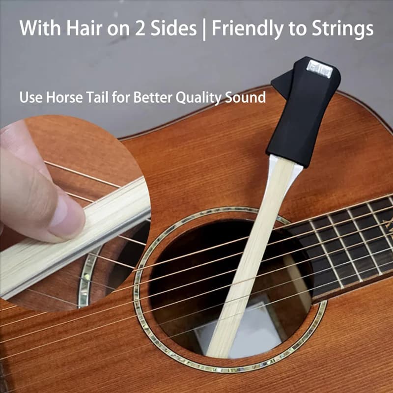 AEB0-SOLO Arco per chitarra Design portatile a doppia faccia Arco per plettro per chitarra multiuso creativo per basso Banjo Violino Strumento musicale