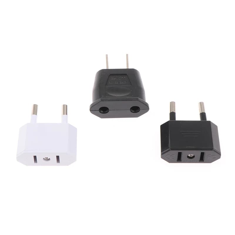 Adattatore per spina di alimentazione da 1 pz 2 Pin US a EU Euro Europe Plug convertitore per spina di alimentazione adattatore da viaggio adattatore da US a EU presa elettrica