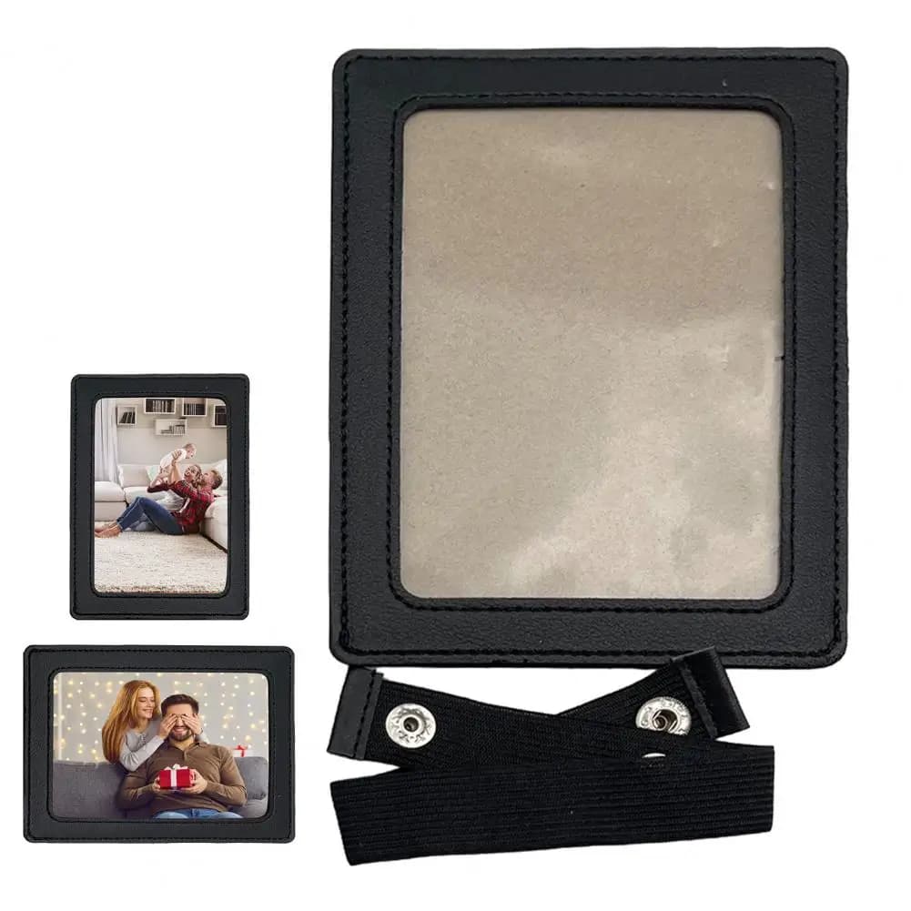 Car photo frames Car photo holder for car eco-leather visor See your photos both vertically and horizontally