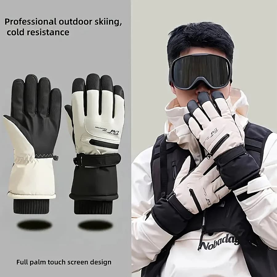 Winter Winter Ski Gloves for Snowboard Sports Windproof Gloves with waterproof thermal touch screen for outdoor cycling