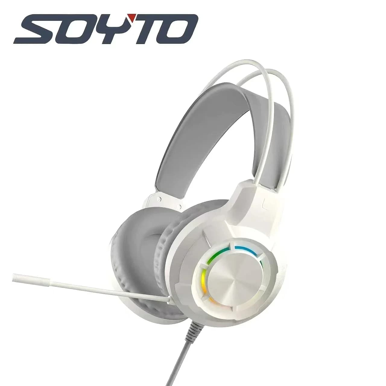 SOYTO Gaming Headphones for E-Sports, Microphones Compatible with PC for Gaming and Streaming, Universal Headphones