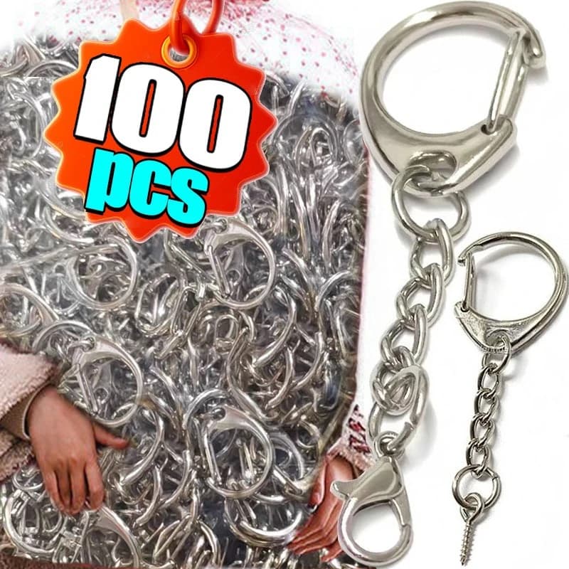 100/10 pz Aragosta Chiusura Portachiavi Portachiavi a Forma di C Catenacci Connettore Gancio Per Gioielli FAI DA TE Che Fanno Trovare Portachiavi Accessori