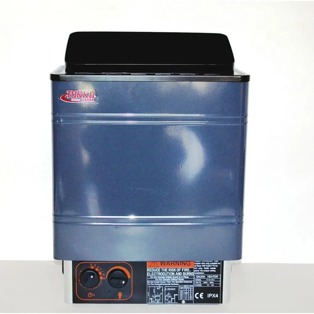 Stufa per Sauna Integrata 240V 9kW per Uso Umido o Asciutto (Controllo Manuale, 250-450 Piedi Cubi)