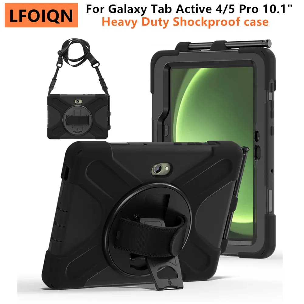 LFOIQN Custodia per bambini per Samsung Galaxy Tab Active Pro 10.1 SM-T540 SM-T545 T547 Active 4 5 Pro 10.1" Tablet Stand Cover antiurto