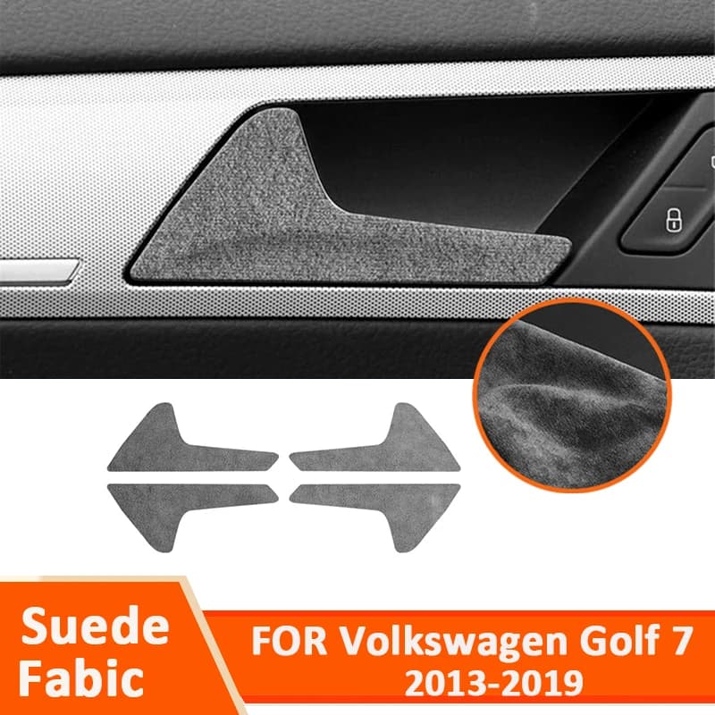 Morbida pelle scamosciata Fabic Porta auto Maniglia interna Maniglia Trim Strisce Decorazione Adesivo interno per Volkswagen Golf 7 Golf 7.5 2013-2019