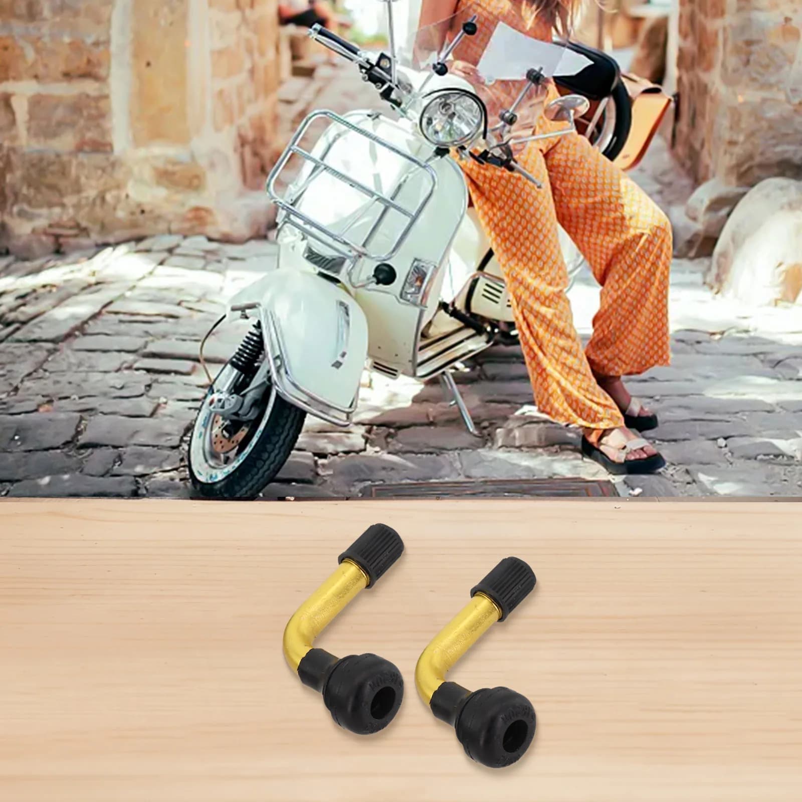 Electric Scooter Tyre Valves Stem Part Tubeless Valve Wear-resistance Accessories For 11.3-11.5mm Rim Holes 2pcs