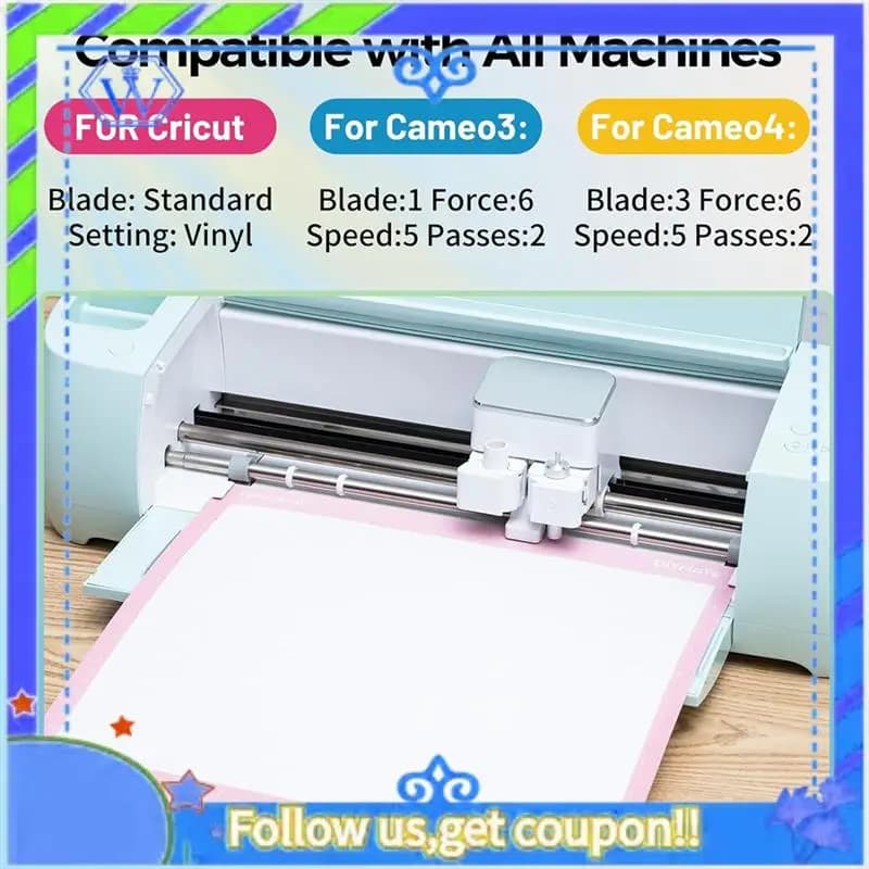 Fogli di vinile permanenti M46K, pacchetto di vinile adesivo impermeabile da 24 colori 12 x 12 pollici per Cricut, silhouette, taglierine per cammeo