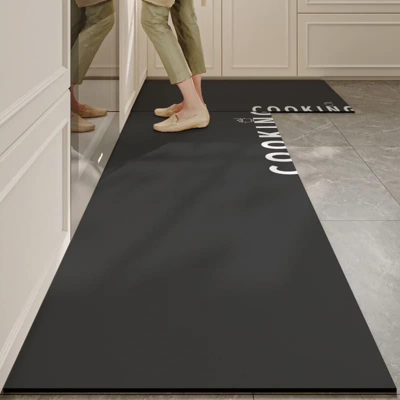 VIKAMA 2 tappetini moderni in silicone per cucina, tappetini antiscivolo per bagno, tappetini assorbenti per l'acqua, decorazioni per la casa