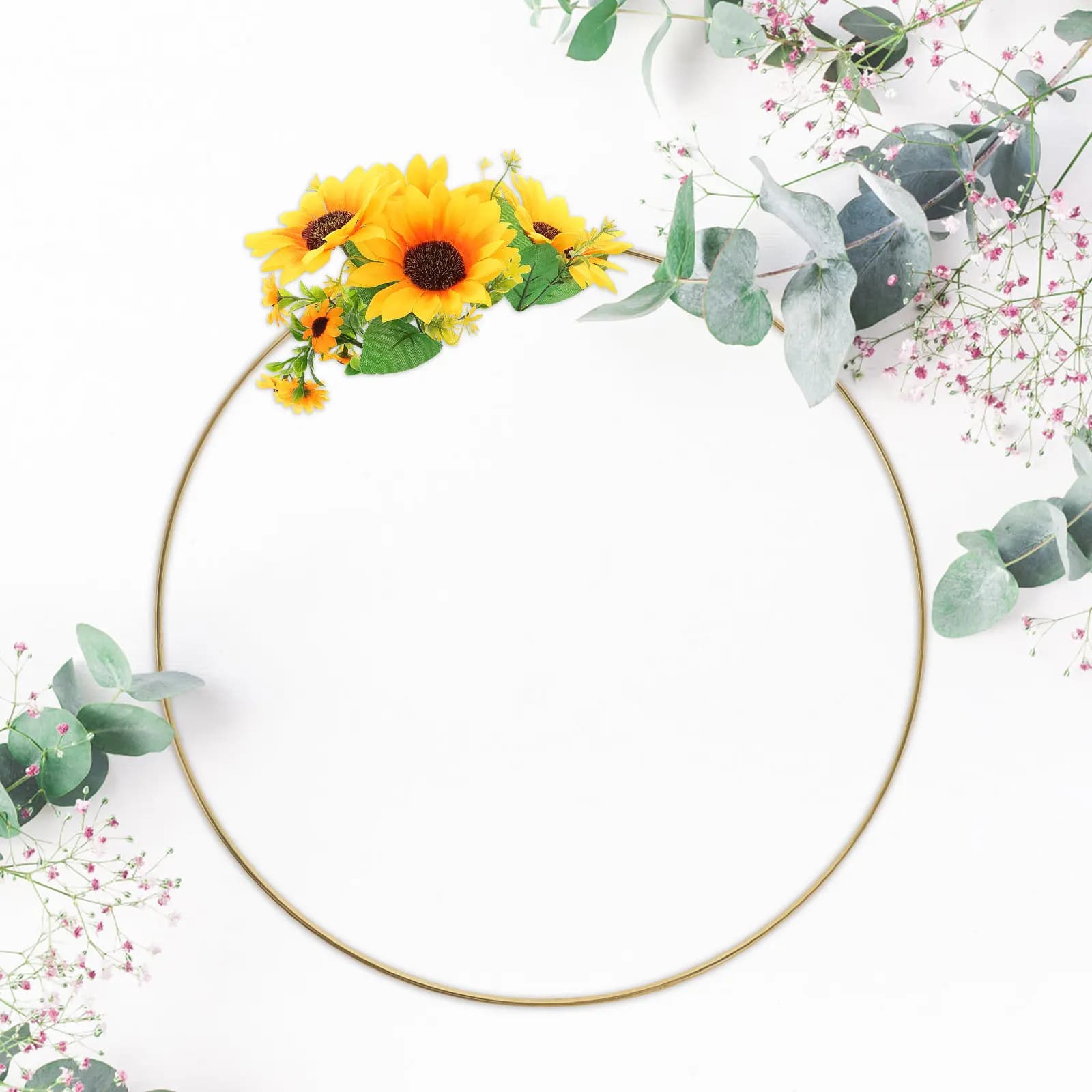 7pcs Metal Hoop Rings 30Cm Dreamcatcher Iron Circle For Diy Wedding Wreath Decor Craft Wire Frame Floral Hanging Ring Set
