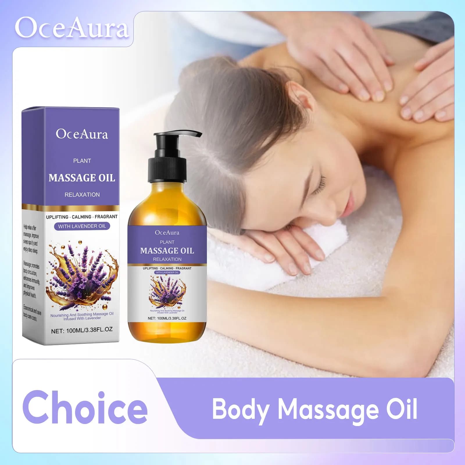 Olio Essenziale Puro Lavanda Olio Aromatico Per Il Corpo Idratante Cura Della Pelle Alleviare Lo Stress Ansia Rilassante Olio Da Massaggio Per Il Corpo Per La Spa