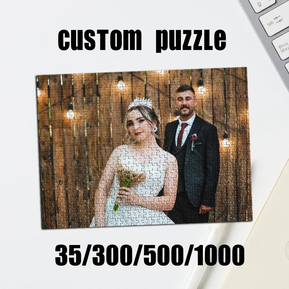 Puzzle Personalizzato con Foto 35/300/500/1000 Pezzi, Ritratto Fotografico Personalizzato, Regalo di Compleanno Fatto a Mano, Oggetto Commemorativo