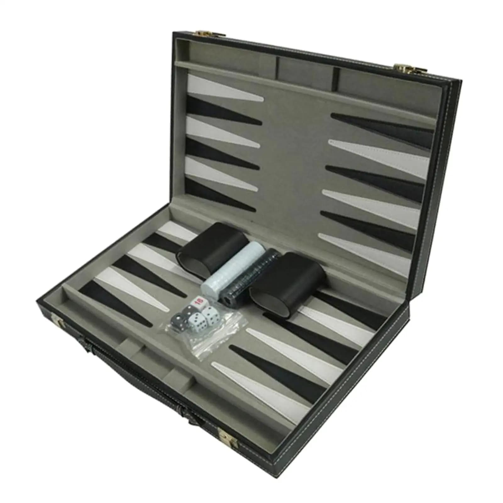 Set da gioco da tavolo per backgammon pieghevole medio, classico tavolo da viaggio portatile