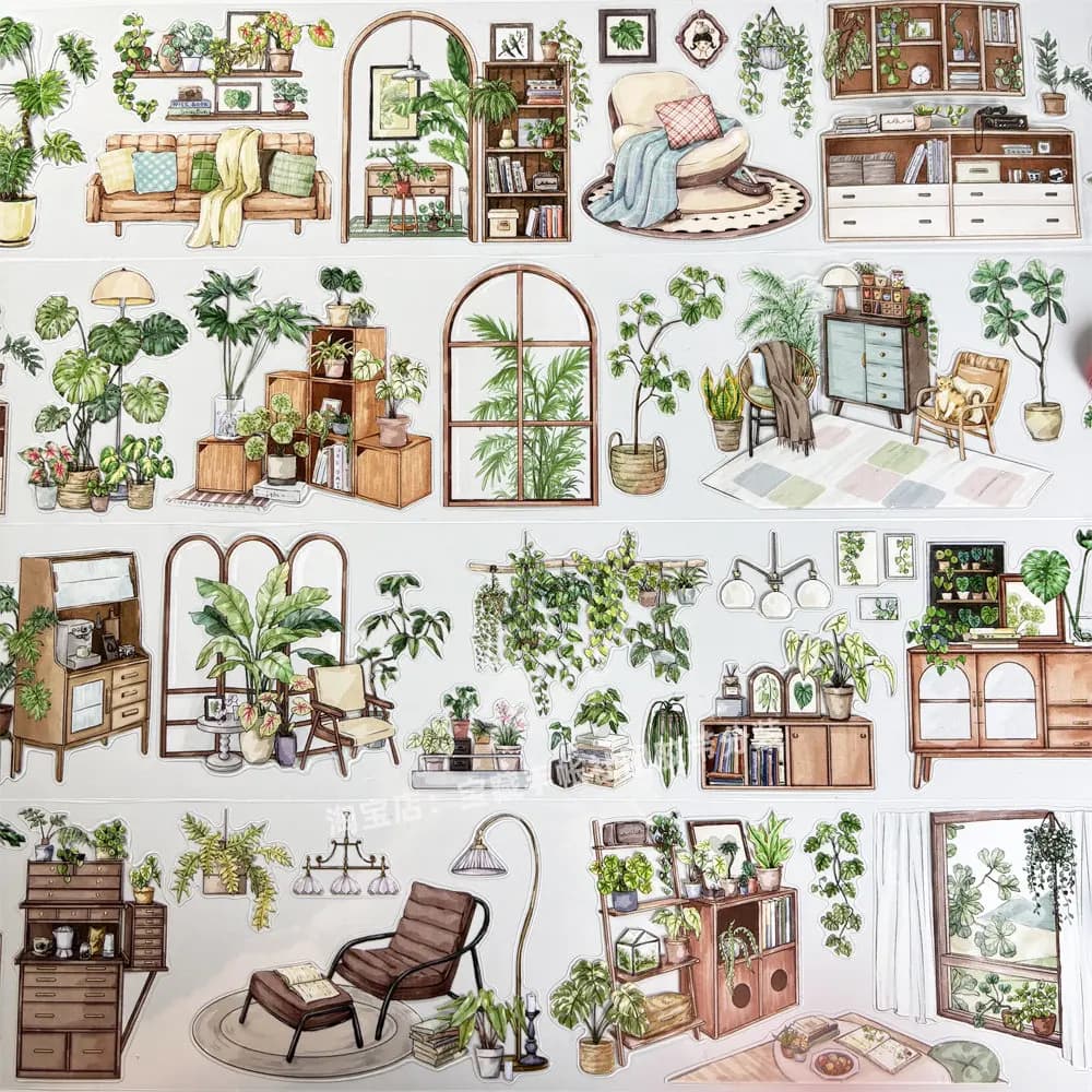 Pet Washi Tape Die Cut A443 My Forest Room Vintage Journal Diy Sticker