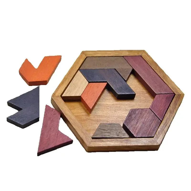 Geometric shaped wooden puzzle for kids Puzzle for kids Non-toxic wooden toys for kids educational