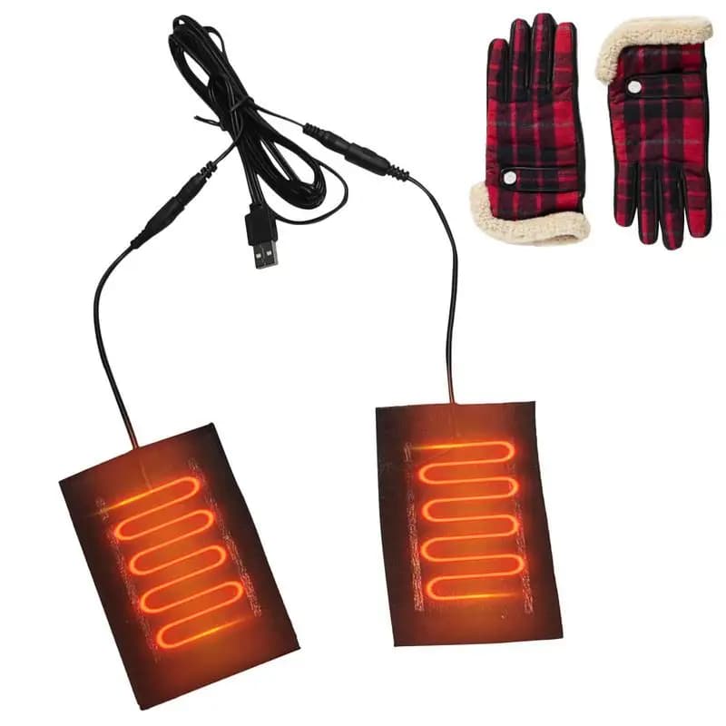 Five-Date USB Reheated Gloves, Hot Winter Gloves with Electric Heater Film