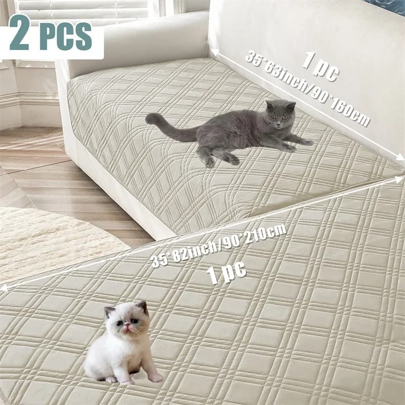 1 set Copridivano per Animali Domestici e Bambini, Antipolvere, Coprimaterasso per Cani, Antiscivolo, Copridivano a Quadri per Soggiorno