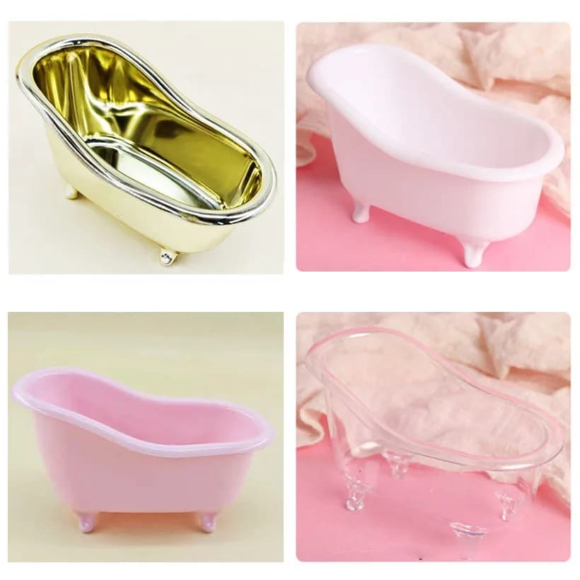Mini Bathroom Cosmetic Storage Box, Plastic Storage Box for Bathtub, Storage Box and Table Organization