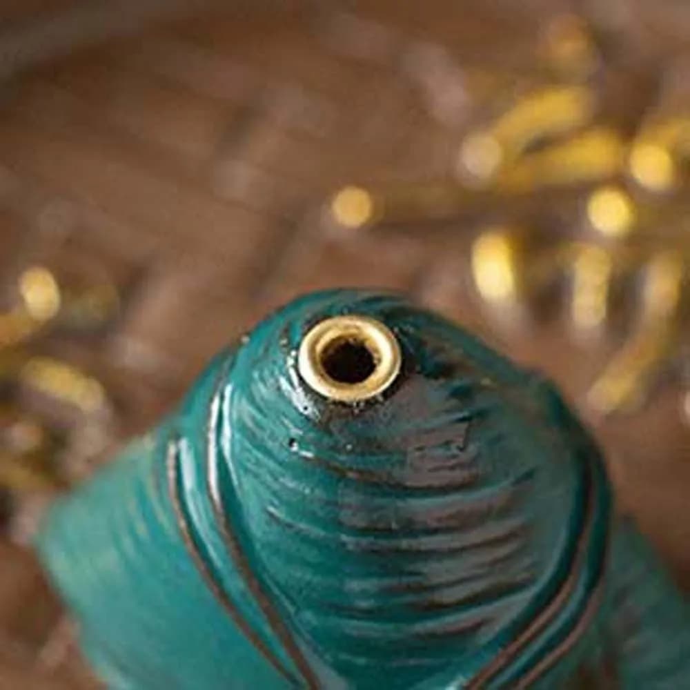 Portaincenso in Ceramica/Resina Stile Zen Tradizionale, Bruciatore per Bastoncini d'Incenso, Ornamento Aromaterapico Robusto in Stile Antico