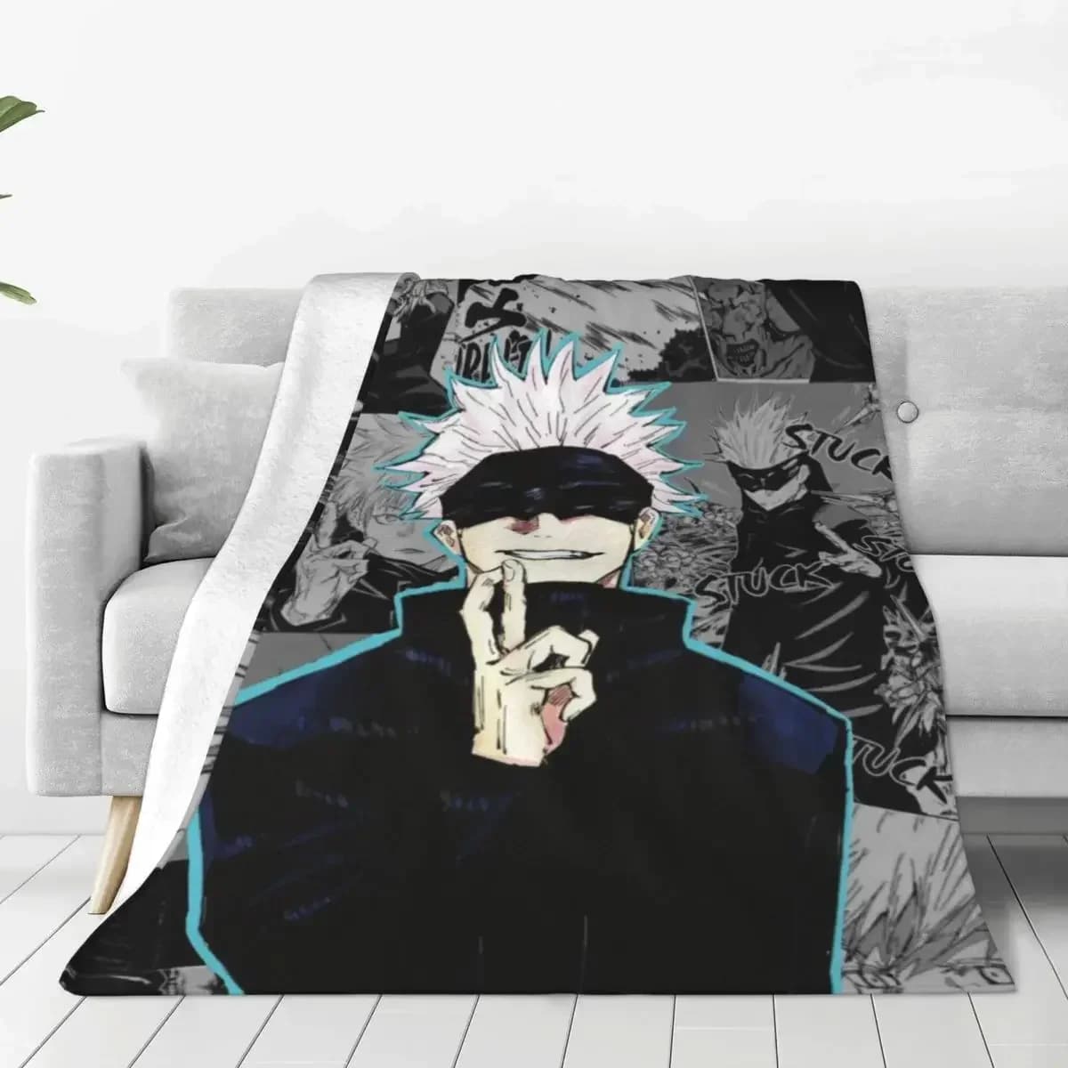 Coperta Calda e Morbida in Stile Manga, Plaid Magico da Viaggio, Coperta Invernale Colorata Personalizzata in Flanella per Letto e Divano