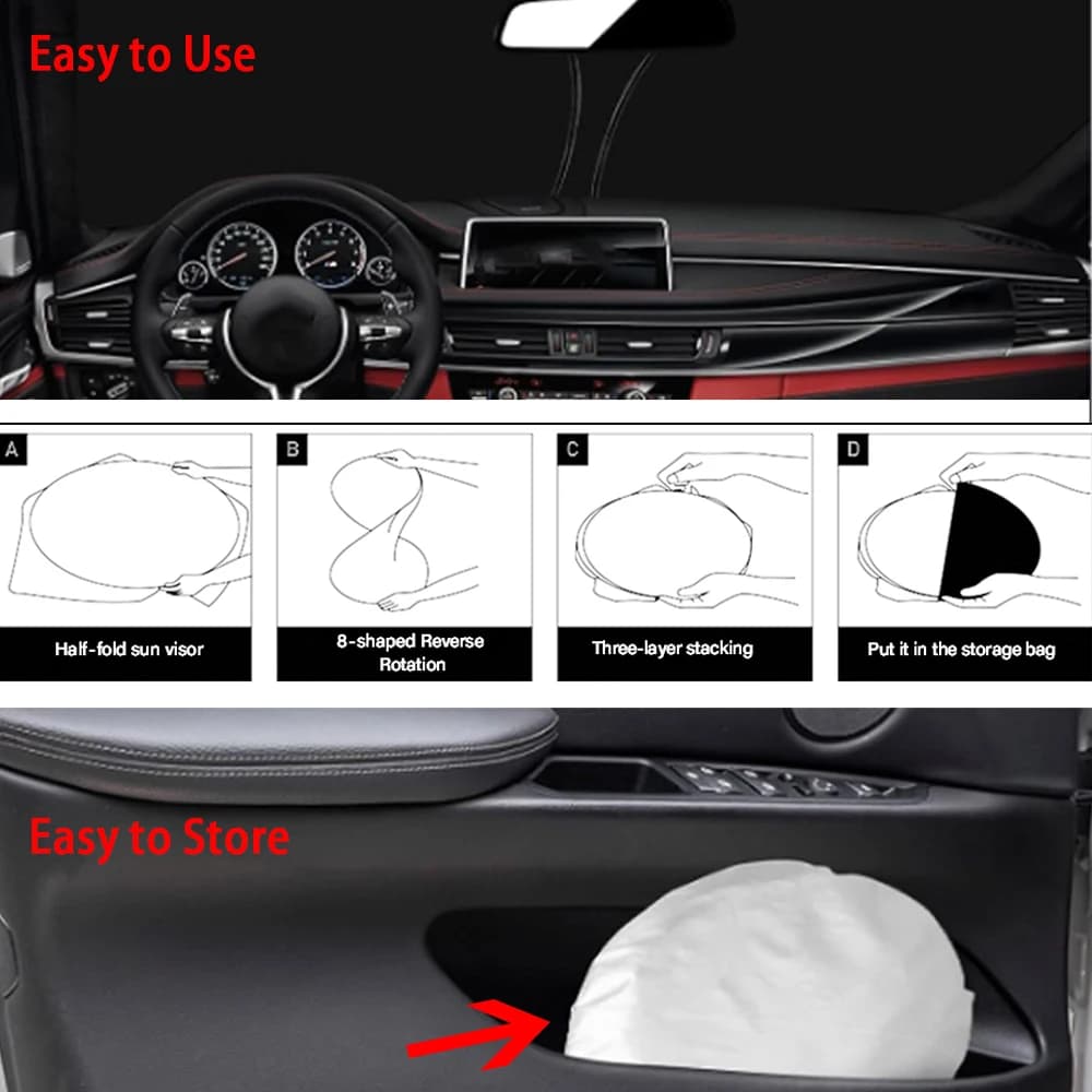 Finestra anteriore Parabrezza Parasole Visiera Per Nissan Kicks 2018-2024 Parabrezza Parasole Riflettore UV Accessori Per Interni Auto
