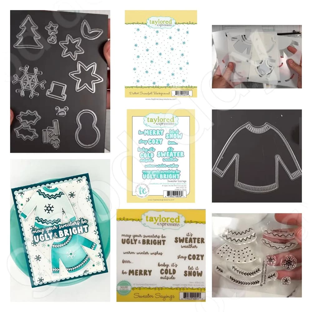 Weather Card Making maglione fustelle in metallo timbri e stencil Scrapbooking Journal decorazione biglietti di auguri per le vacanze fai da te