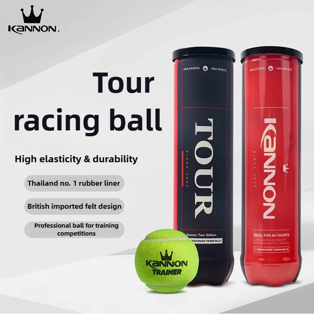 Palline da tennis Kannon Tour, nere a prova di pressione sigillate sottovuoto, palline da tennis avanzate per allenamento durevole ad alto rimbalzo