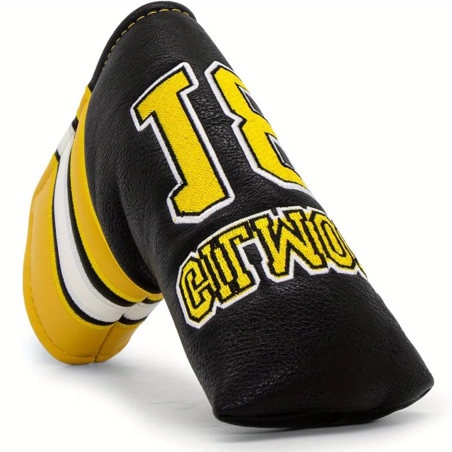 Copertura per putter per mazzuolo da golf in pelle PU premium numero 18 stile sportivo, fantastici accessori da golf per uomini golfisti papà