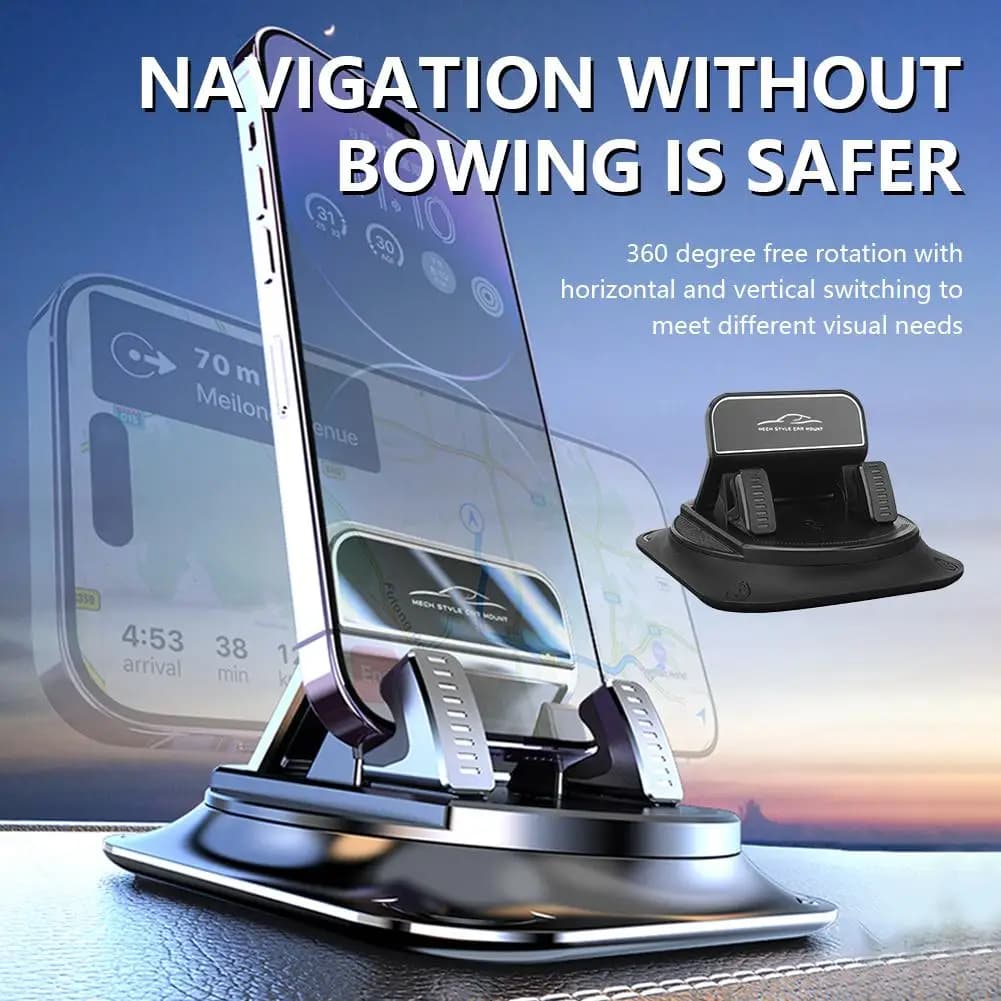 Supporto per telefono da auto con pad antiscivolo a 360 gradi per cruscotto, supporto per cellulare in auto per iPhone 15 14 13 Pro Max Plus D2L2