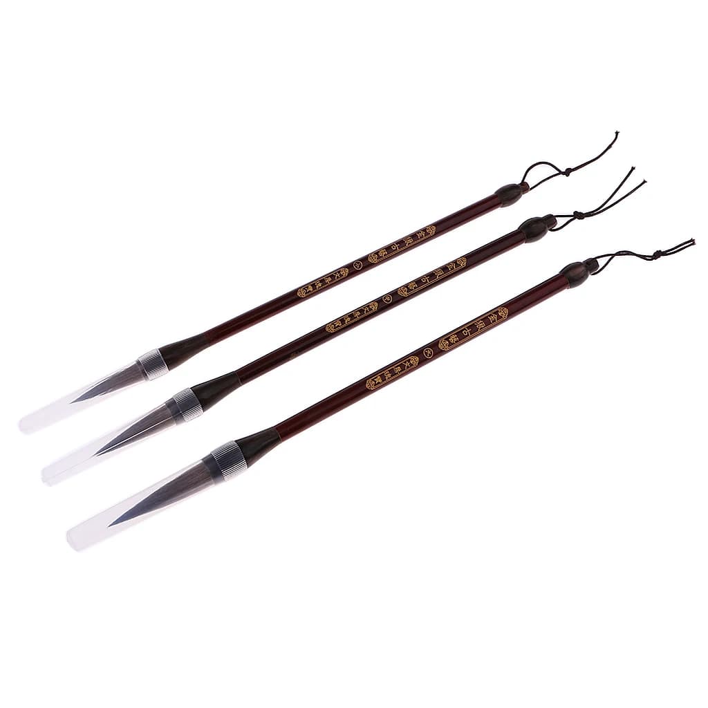 3 Size Chinese Writing Pen Calligraphy Brush Set Brush for Art Drawing