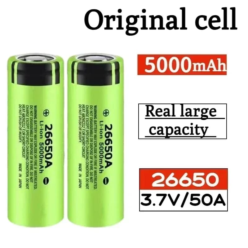 Batteria agli ioni di litio 26650 3.7V 5000mAh 50A originale al 100% 26650A, batteria al litio Geeignet Für LED Taschenlampe